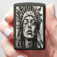 Warrior spirit in artistic form zippo lighter