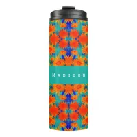 colorful orange sunflowers stylish modern art thermal tumbler