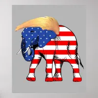Trump Bad Hair Elephant Value Poster, ZSSG Poster