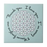 Flower of Life Ho'oponopono Ceramic Tile