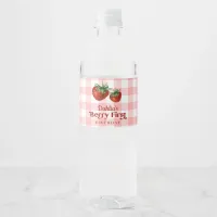 Strawberry 1st Birthday Berry First Birthday Water Bottle Label