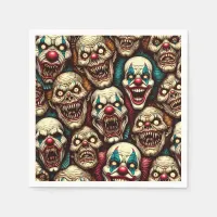 Spooky Creepy Clown Zombie Halloween Napkins