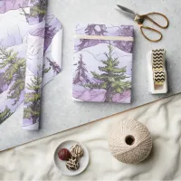 Purple Green Christmas Pattern#4 ID1009 Wrapping Paper