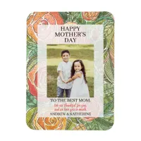 Mother's Day Photo Gift Pretty Floral Roses Magnet