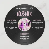 Customizable Disco Wedding Menu