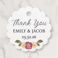 Elegant Wildflower Garden Boho Wedding Thank You Favor Tags