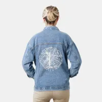 Fancy Victorian Calligraphy Monogram I Womens Denim Jacket