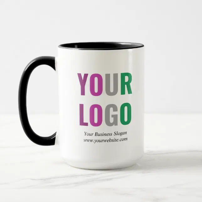 Custom Inside Color Business Logo Mug