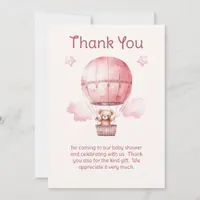 Sweet Little Girl on the Way Baby Shower Thank You Card