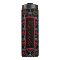 Personalized Red Goth Heart Thermal Tumbler