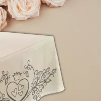 Monogram Elegant Mother-of-Pearl Peach LRG Wedding Tablecloth