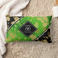 Elegant 66th Titanite Wedding Anniversary Lumbar Pillow