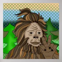 Peace Sign Bigfoot Sasquatch