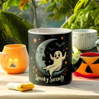 Personalized Spooky Serenity Halloween Ghost Coffee Mug