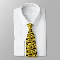 French Fries Chips Food Pattern Neck Tie