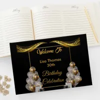 Gold Black Elegant  Guest Book