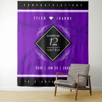 Elegant 12th Silk Wedding Anniversary Celebration Tapestry