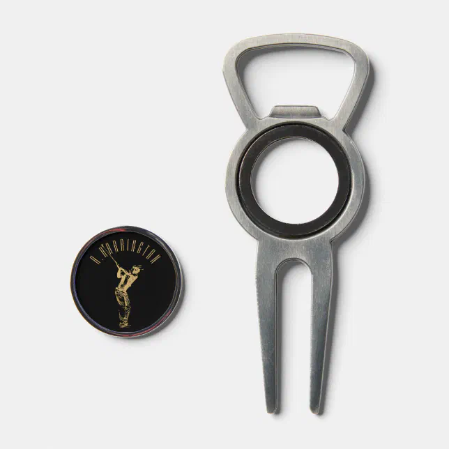 The golden golfer  divot tool