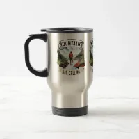 Mountains are Calling Adventure Hiking Camping Travel Mug