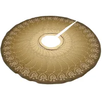 Swirls Array Gold on Gold Brushed Polyester Tree Skirt