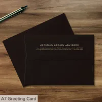 Simple Typographic Business Return Address Envelope