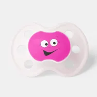 Silly funny Faces Pink Baby Girl pacifier