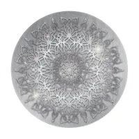 Luxury Glowing Sparkling Silver Metallic Mandala Cutting Board