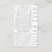 Abstract monochrome Elegant Beauty Business Card