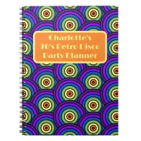 1970's Retro Disco Name Party Planner Notebook