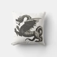 Vintage Dragon Throw Pillow