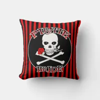 Pirate Bride Throw Pillow