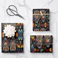 Owl Couple  Wrapping Paper Sheets