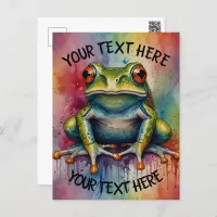 Discover the captivating beautiful frog postcard