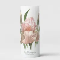 Blush Pink Iris Pillar Candle