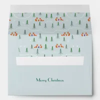 Cute Scandinavian Christmas forest  Envelope