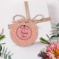 Vintage Lemon Pattern Hand Drawn Bridal Shower Favor Tags