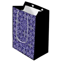 Purple and Silver Lace Pattern Medium Gift Bag