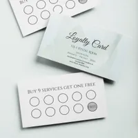 Light Ice Blue Crystals Salon Spa  Loyalty Card