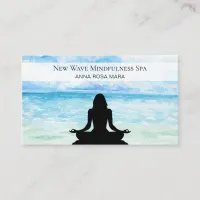*~* Yoga Ocean Sunset Mindfulness Meditation Spa Business Card