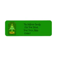 Celtic Christmas Tree Return Address Label