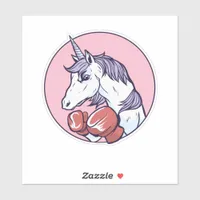 Boxing Unicorn Sticker