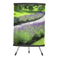 Stunning Lavender-Lined Garden Walk Tripod Lamp