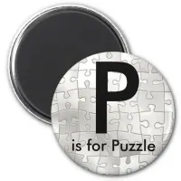 "Letter P" is for Puzzle Children's Magnets