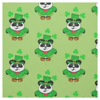 St Patricks Day Cute Leprechaun Bear Fabric