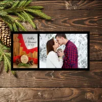 Rustic Pines Red Lace Woods Wedding Save the Date