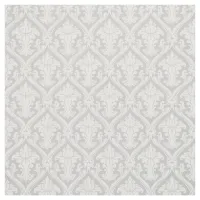 Gray Damask Vintage Pattern Fabric