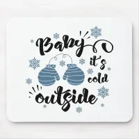 Fun Typography Christmas Mouse Pad