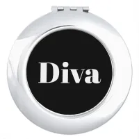 Diva Opera Singer Musician Actor Chic Black Compact Mirror