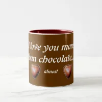 More Than Chocolate Two-Tone Coffee Mug