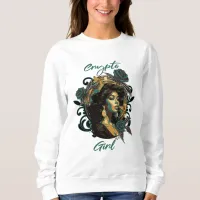 Crypto Girl Green and GoldT-Shirt Sweatshirt